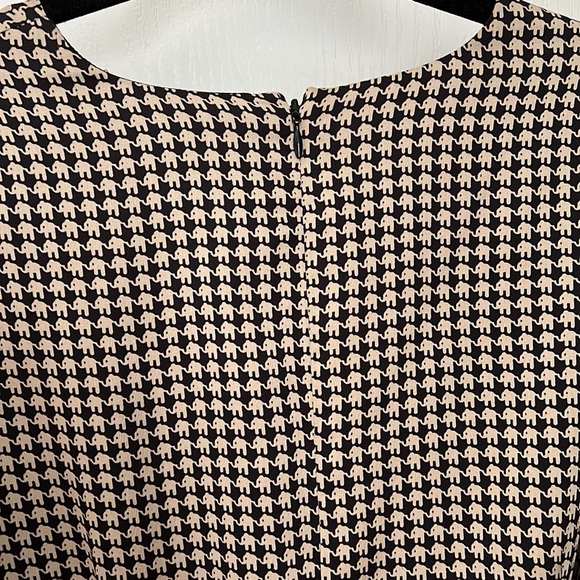 Elephant pattern knee length wrap top dress with bell sleeves - very flattering - Picture 3 of 5